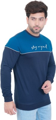 E-MAX Colorblock Men Round Neck Multicolor T-Shirt