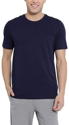 Fitshop fashion Solid Men Round Neck Blue T-Shirt