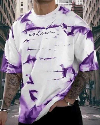 COPEHHI Printed Men Round Neck Purple T-Shirt