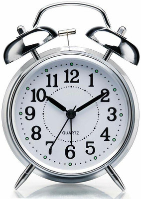 FIVANIO Analog Silver Clock