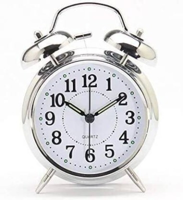 Meenamart.com Analog Silver Clock