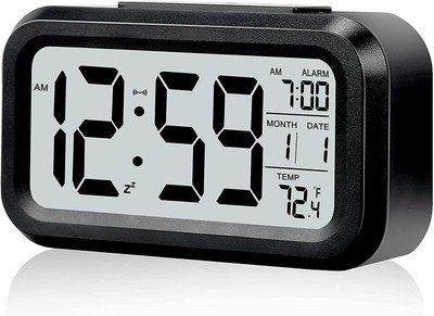 SEAVOKES Digital Black Clock