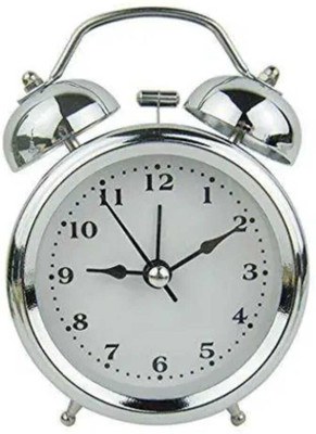 VYNEX Analog Silver Clock