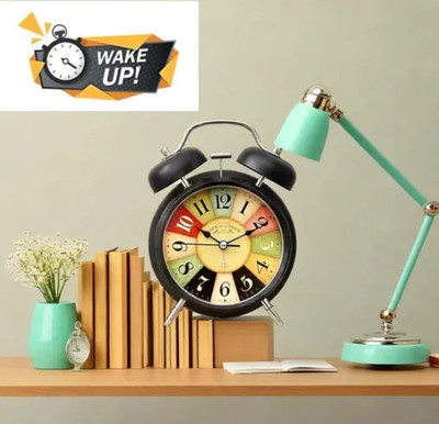 SPARKPLUG Analog Black Metallic matte Clock