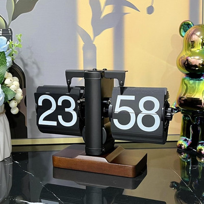 rich mart Analog-Digital Black Clock