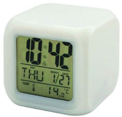 omkarzone Digital White Clock