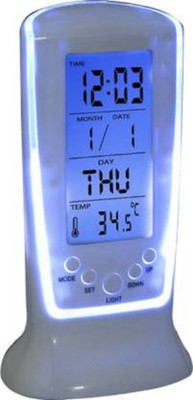 Fitaza Digital White Clock
