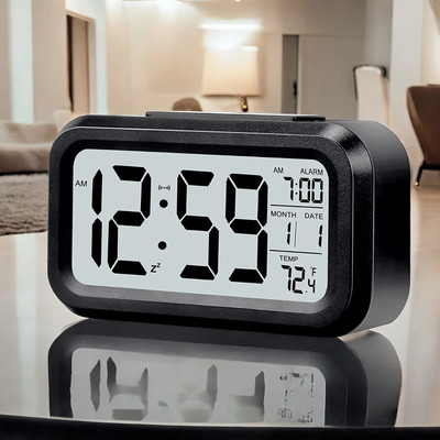 omkarzone Digital Black Clock
