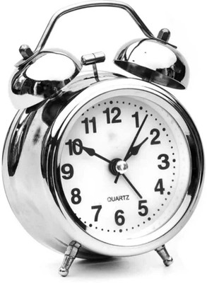 VYNEX Analog Silver Clock