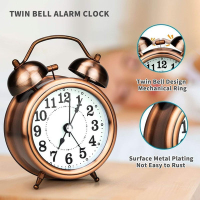 hexa hub Analog Copper Clock