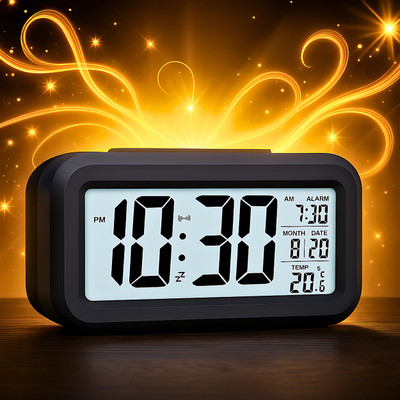 JIWA ESSENCE Digital Black Clock
