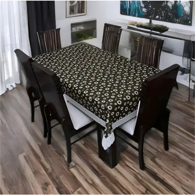 house of common PVC 4 Seater Floral Table Cover(Multicolor)