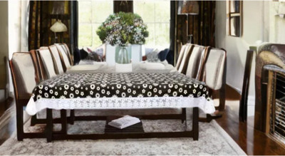AIZINA PVC 4 Seater Floral Table Cover(Multicolor)