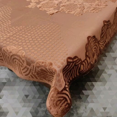Chhapri Printed 4 Seater Table Cover(Brown, Polyester)