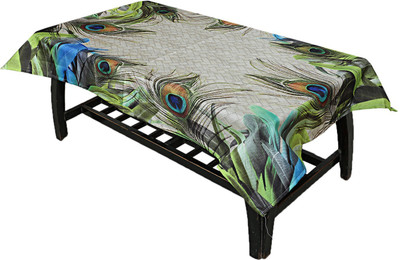 KUBER INDUSTRIES Self Design 4 Seater Table Cover(Green, Cotton)