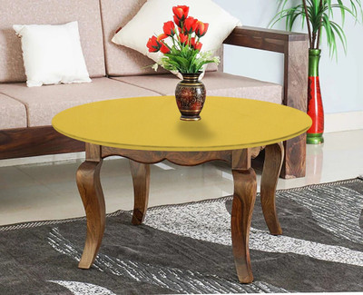 The Furnishing Tree Self Design 2 Seater Table Cover(Yellow, Polyester)