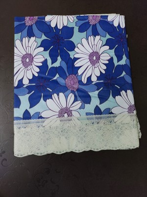 ZITIN Floral, Printed 6 Seater Table Cover(Blue, PVC, Polyester)