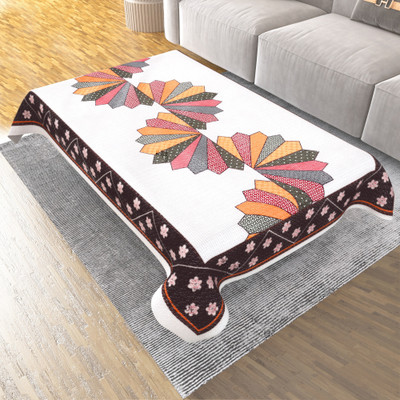 D P C Printed, Floral 4 Seater Table Cover(Multicolor, Polyester)