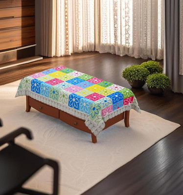 Sparklings Printed 4 Seater Table Cover(Multicolor, PVC)