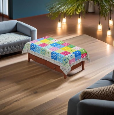 Sparklings Printed 4 Seater Table Cover(Multicolor, PVC)