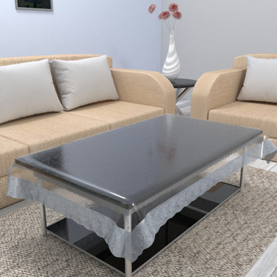 Jainco Decor Solid 4 Seater Table Cover(Grey, PVC)