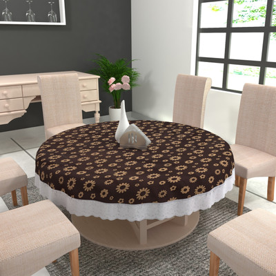 TANLOOMS Printed 4 Seater Table Cover(Multicolor, PVC)