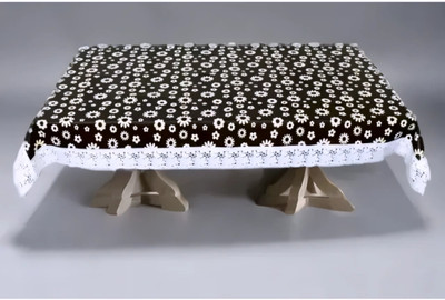 AIZINA PVC 4 Seater Floral Table Cover(Multicolor)