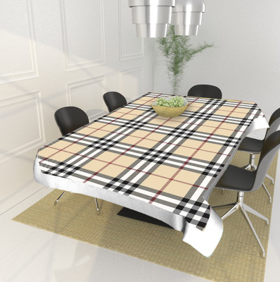 Durva Enterprises Checkered 6 Seater Table Cover(Multicolor, PVC)