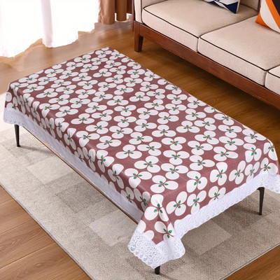 Dakshya Industries Printed 6 Seater Table Cover(White, PVC)