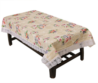 KUBER INDUSTRIES Floral 4 Seater Table Cover(Multicolor, PVC (Polyvinyl Chloride))