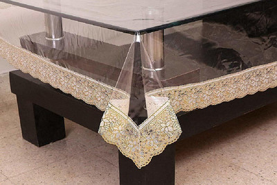 Creadcraft Solid 4 Seater Table Cover(Multicolor, Polyester)