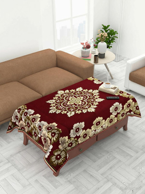 Sparklings Velvet 4 Seater Printed Table Cover(Multicolor)