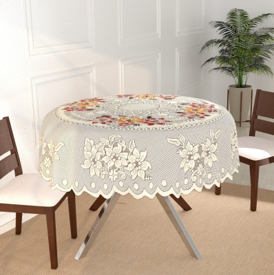 WiseHome Embroidered 2 Seater Table Cover(Rust, Cotton)