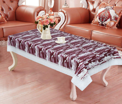 Dakshya Industries Printed 4 Seater Table Cover(Maroon, PVC)