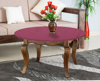 The Furnishing Tree Self Design 2 Seater Table Cover(Maroon, Polyester)