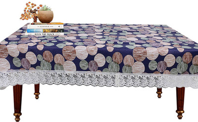 BHARAT RETAIL INC PVC 2 Seater Printed Table Cover(Blue)
