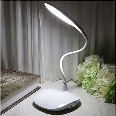 VANSHITA Rechargable Led Reading Level Brightness And Touch Table Lamp V115 Study Lamp(15 cm, White)