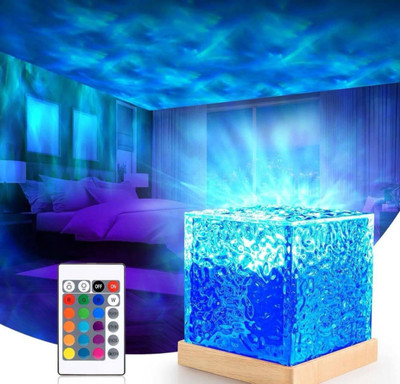Shopeleven Remote Control Colorful Night Light for Home USB Night Light Squared Desk Lamp Table Lamp(12 cm, Multicolor)