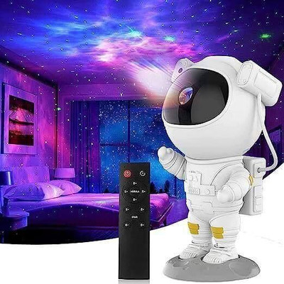 spark world Astronaut Space Projector Ceiling LED Lamp Night Lamp(10 cm, White)