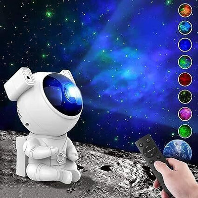 KRIVAENTERPRIS Astronaut Galaxy projector lamp Night Lamp(22 cm, White)
