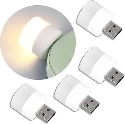 wynyc Usb Night Light, Plug In Small Led Nightlight Mini Portable (pack of 5) Night Lamp(12 cm, Multicolor)
