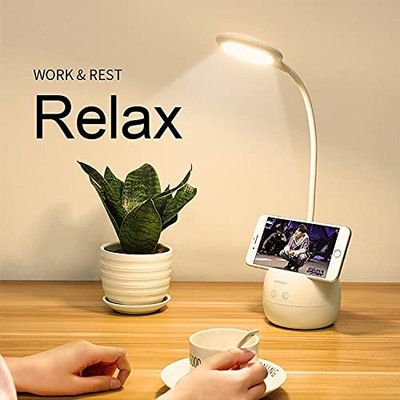 TECHEL Study Desk Light Touch Control With Pen Stand Study Lamp NDV4 Study Lamp(10 cm, Multicolor)