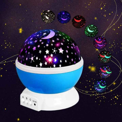 4uonly Star Master Dream Color Rotating Projection Night Lamp with iop45 Table Lamp(18 cm, Multicolor)