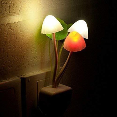 Telishop Mushroom Lamp Automatic Sensor Light Multi-Color Changing Best Night LED Bulbs Night Lamp(15 cm, White)