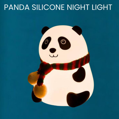 GUGGU Panda Silicon Night Lamp 7 Color Changing Light for Bedroom & Gift for WomenX276 Night Lamp(13.2 cm, Multicolor)