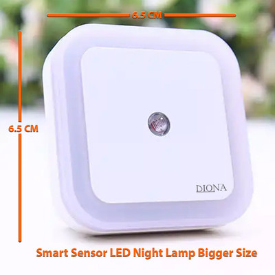 DIONA Night Lamp 0.5W LED sensor plug for bedroom office living room Night Lamp(8 cm, White)
