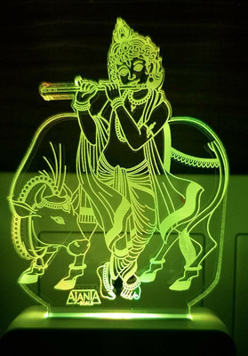 SC Enterprise 3D Night Lamp of Lord Krishna Night Lamp(15 cm, Multicolor)