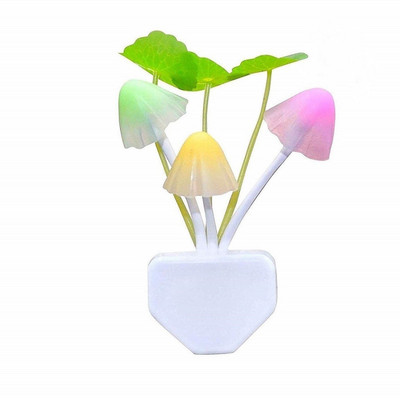 saleit Mushroom led light Beautiful Illumination Automatic Off/ON Smart Sensor Night Lamp(11 cm, White)