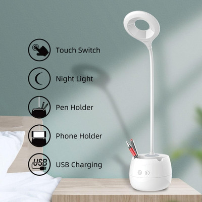 Czech Study Lamp Comes with Touch On Off and Student Eye Protection JBR24 Study Lamp(10 cm, Multicolor)