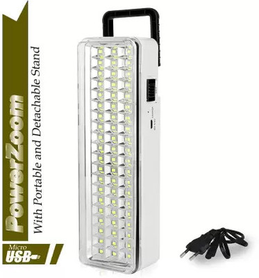 HASRU 60 High-Bright LED Light with Android Charging Support Emergency Stand 8 hrs 8 hrs Flood Lamp Emergency Light(White)